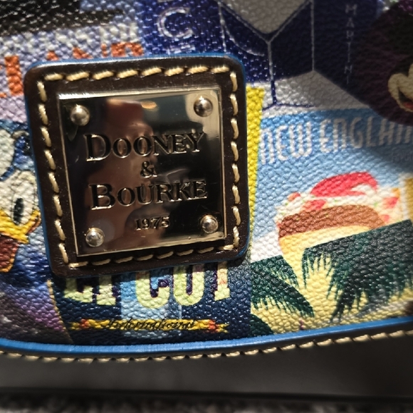 Dooney & Bourke Multicolor Satchel with Black Trim - Picture 3 of 17